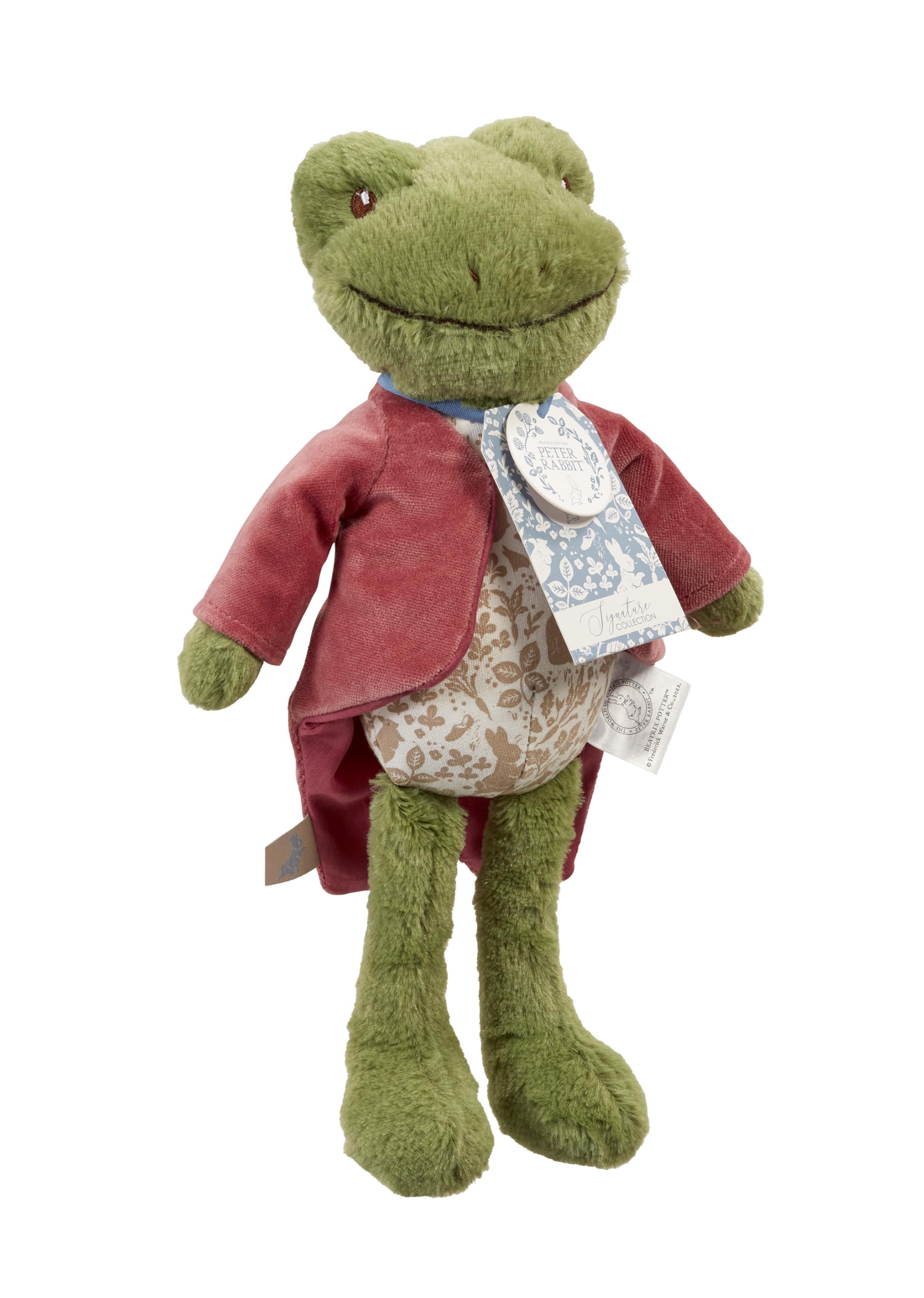 Rainbow Designs Jeremy Fisher Deluxe Soft Frog Toy – Frog Teddy from the Peter Rabbit Signature Collection – Soft Cuddly Plush Toy