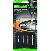 Alden 4507P Grabit Micro Broken Bolt Extractor 4 Piece Kit - Small Bolt and Screw Remover - Made in the USA
