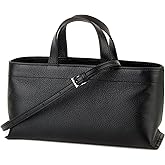 DONNAIN Premium Full Grained Leather Simple Tote Handbag for Women, Shoulder Crossbody Bag with Adustable Shoulder Strap