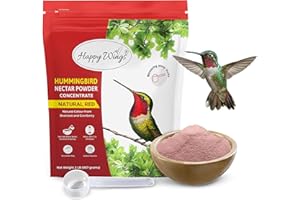 Happy Wings Hummingbird Food Powder 2 Lb (32 Oz) – Natural Red Nectar for Hummingbird Feeder – Nectar Hydration Powder Made with Cranberry & Beetroot – Easy Mix, No Boil Formula
