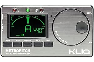 KLIQ Music Gear Kliq - Metronome Tuner For All Instruments - With Guitar, Bass, Violin, Ukulele, And Chromatic Tuning Modes -