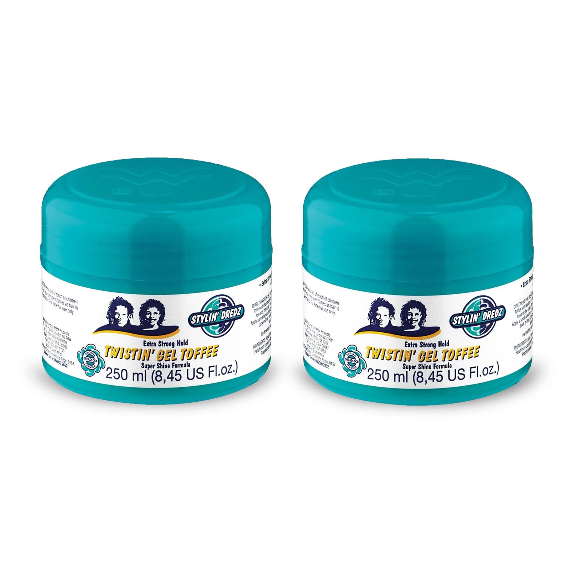 Stylin' Dredz Extra Strong Hold Twisiting Gel Toffee Super Shine Formula (8.45 oz, Pack of 2)