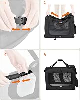 Feandrea Foldable Pet Carrier Bag 81x58x58 cm Black PDC80H view 7