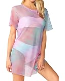 Mini Tunique Débardeur Boden Tie-dye Rayé Bleu Et Blanc - Taille 4-5 Ans - Occasion Très Bon état