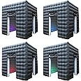 Staelea Inflatable Photo Booth Enclosure (Black, Two Doors, 8.2x8.2x8.2ft) Portable Inflatable LED Photobooth with Inner Air Blower Great for Parties Weddings Anniversary Parties