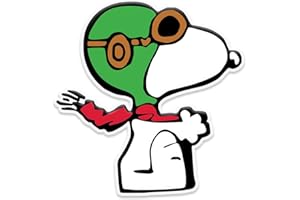 BARGAIN MAX DECALS Red Baron Cartoon Dog Flying Window Laptop Car Sticker 5.5"