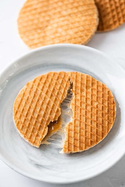 3BROS STROOPWAFELS, DUTCH CARAMEL-FILLED WAFFLE COOKIES, 10 COUNT, IN CANAL HOUSE BOX, SOFT TOASTED OUTSIDE WITH BUTTERY CARAMEL FILLING, MADE IN USA IN OUR FAMILY BAKERY