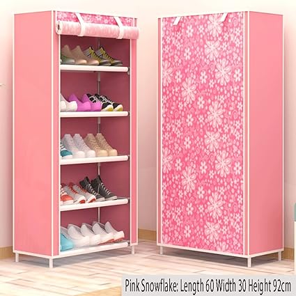 Lilongjiao Shoes Storage Rack Shelf With Non Woven Cover Wardrobe