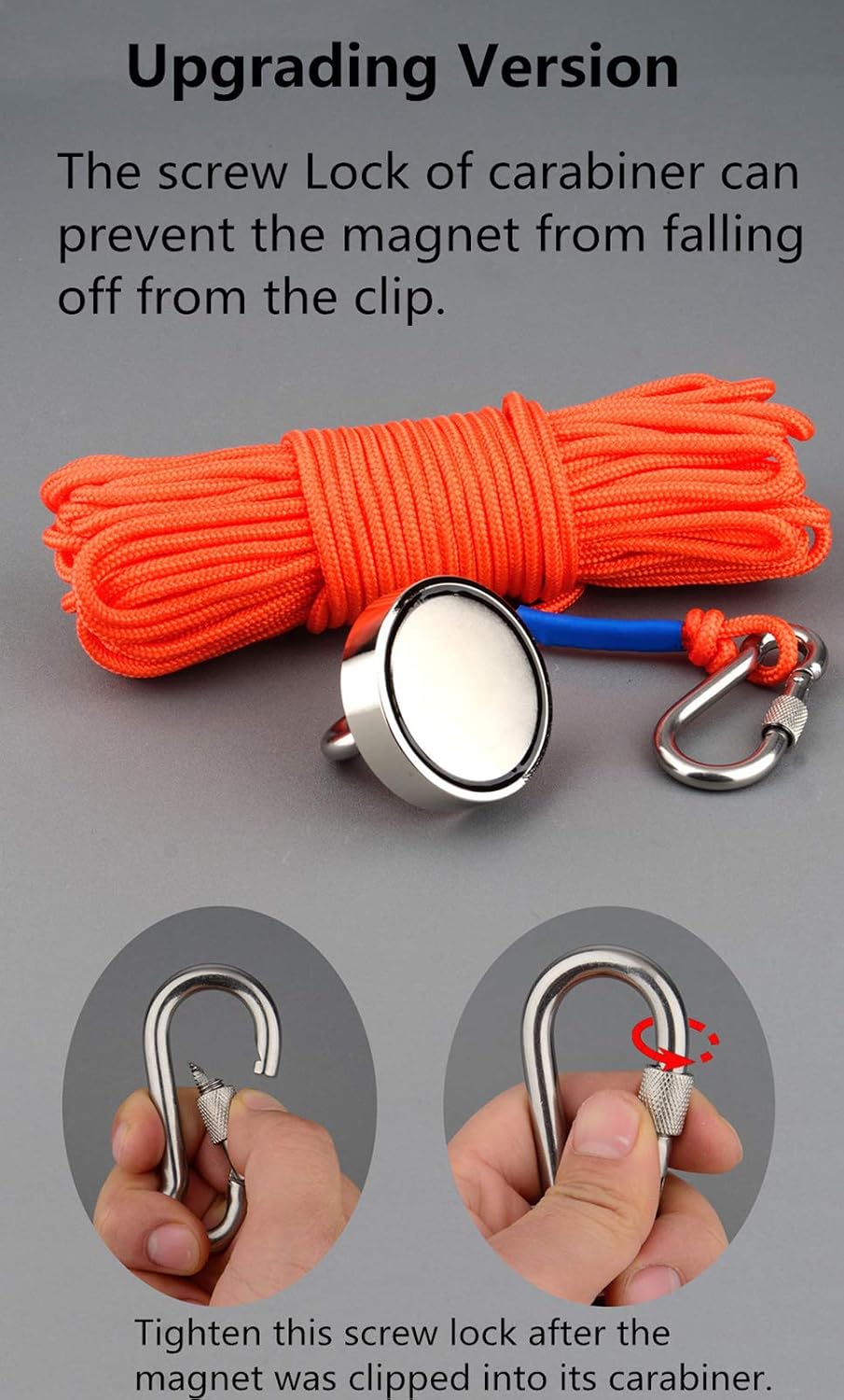 Mutuactor Fishing Magnets 180KG Pull Force,Strong Retrieval Magnet N52 Neodymium Magnets with 20m(66Feet) Durable Rope,Powerful Magnets for Fishing and Magnetic Recovery Salvage … - Image 5