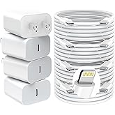 GREPHONE iPhone Charger Fast Charging,20W PD USB C Wall Charger 4 Pack with 6FT Fast Charging Cable - Fast Charger for iPhone 14/14 Pro Max/13/13 Pro/12/12 Pro/11/11 Pro/XS, iPad