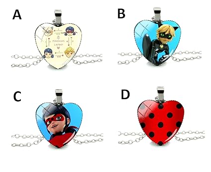 Amazoncom Papring Miraculous Ladybug Heart Necklace 11