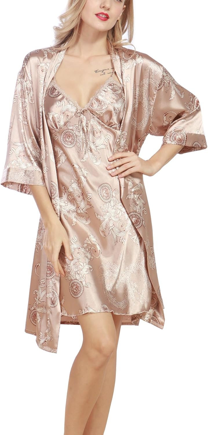 two piece night dress for ladies