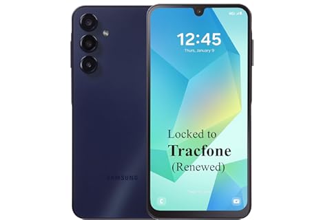 Tracfone (Renewed) Samsung Galaxy BLK A16 5G, 128GB, 50MP Triple Camera, 6.7" FHD+ Super AMOLED 90Hz Display…