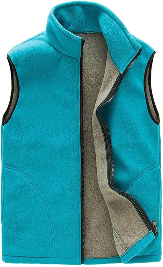 lifepot Women's Fleece Vest Outdoor Windproof Hiking Mountain Vest (Lake Blue, 3XL) at Amazon