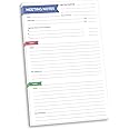 bloom daily planners 6" x 9" Double Sided Meeting Notes Planning Pad - Topics, Takeaways, Action Items & Follow-Ups - Undated Meeting Agenda Notepad