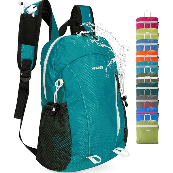 SFIUYDS Small Hiking Daypack,15L Water-Resistant Hiking Backpack Packable Lightweight Travel Day Pack for Women Men (LinghtGreen, Small) : Sports & Outdoors