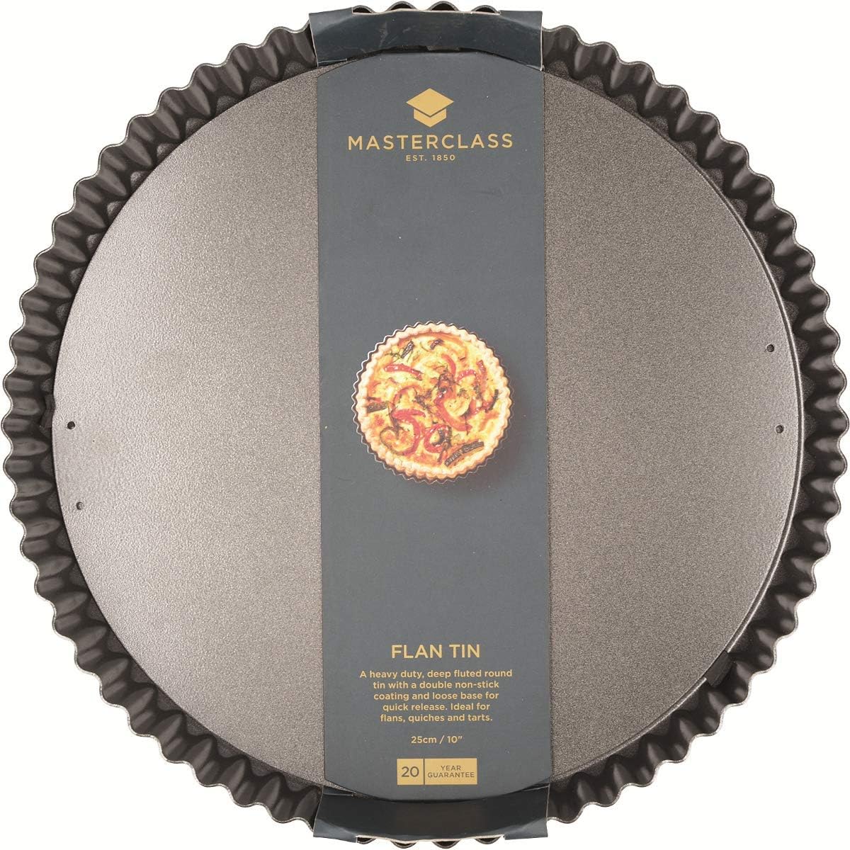 MasterClass Non-Stick Loose Base Tart and Quiche Tin, 25 cm - Image 5