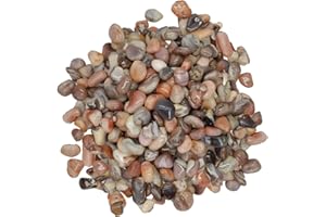 Hypnotic Gems Materials: 1 lb Pink Botswana Agate Tumbled Stones from Africa - XX Small - 0.40" to 0.60" - Polished Rocks and Gemstones for Art, Crafts, Fountains, Crystal Healing and More!