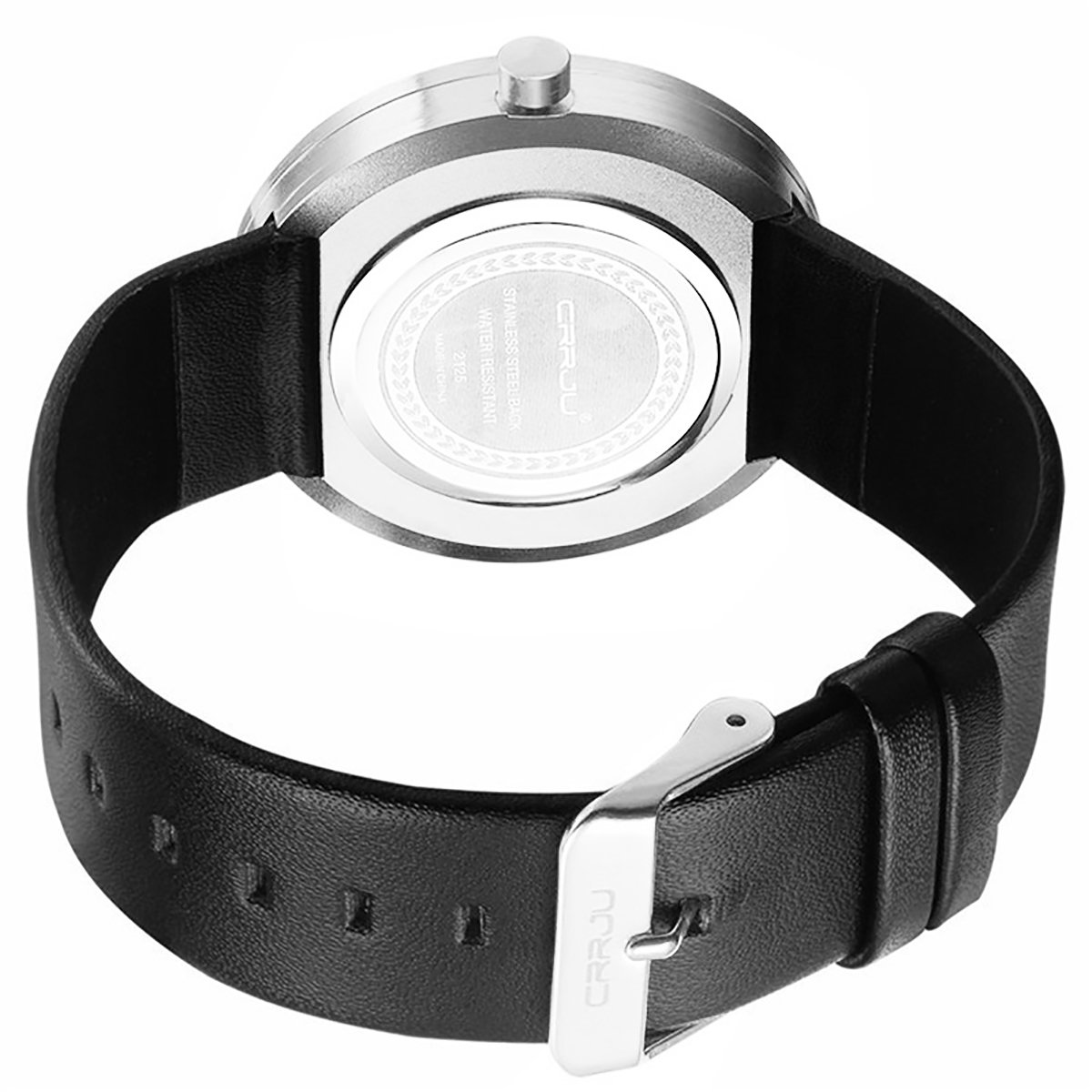 MODIWEN Casual Men Wristwatch with Leather Strap Alloy Case Male Military Watches