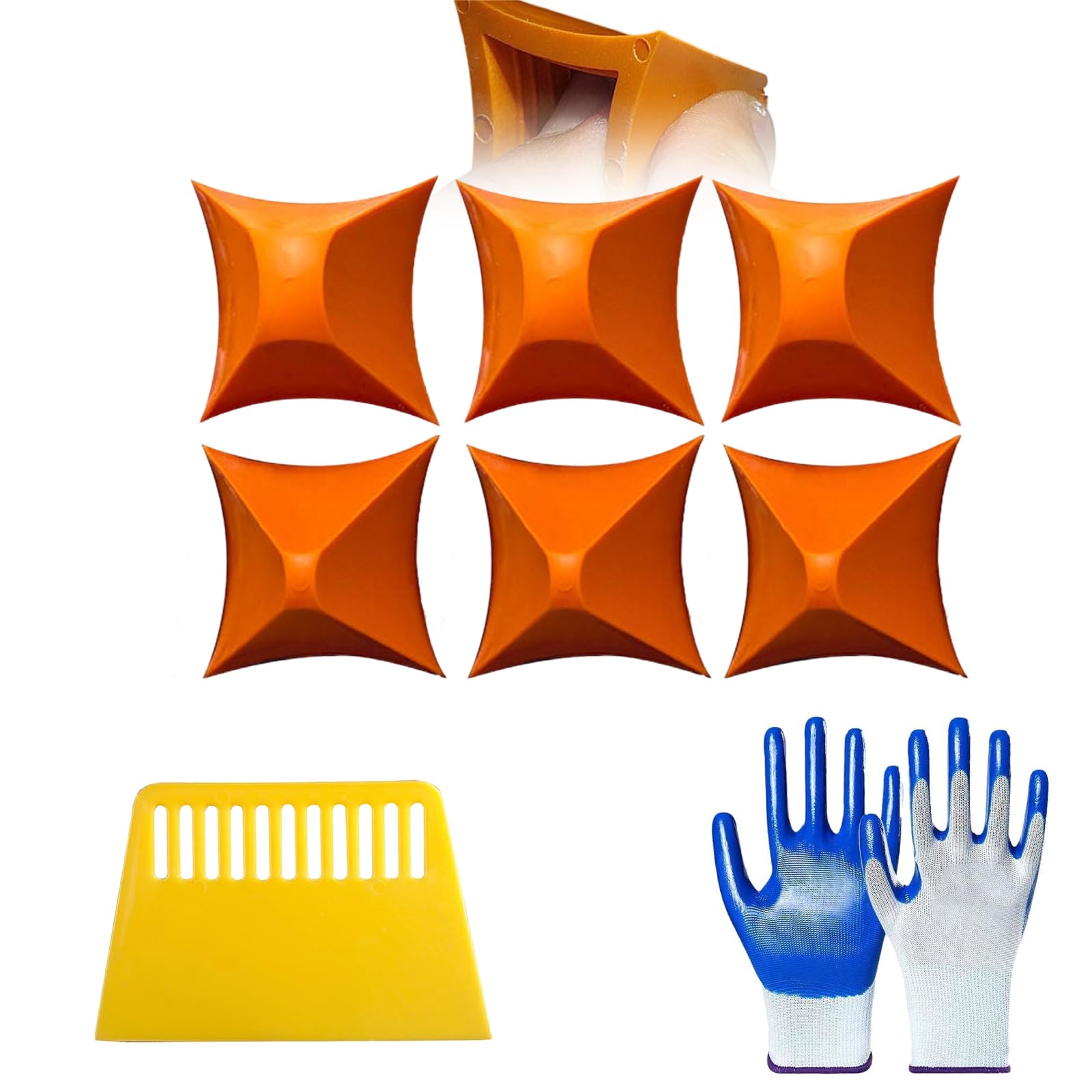 Asheyya 3 Set Silicone Seam Tools, Reusable Silicone Caulking Smoothing Tool, Effective Seal Silicone Applicator Tool