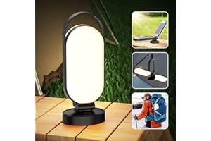 Hapfish Rechargeable Solar Camping Lantern, 5000mAh Battery Powered LED Lights, Dimmable Foldable Waterproof Camping Essentials, Lamp for Power Outages, Camping Gear, Hurricane, Emergency, Indoor