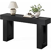 LITTLE TREE 63-Inch Long Console Tables for Entryway, Large Sofa Table Behind Couch, Wooden Entry Foyer Hallway Table, Indust