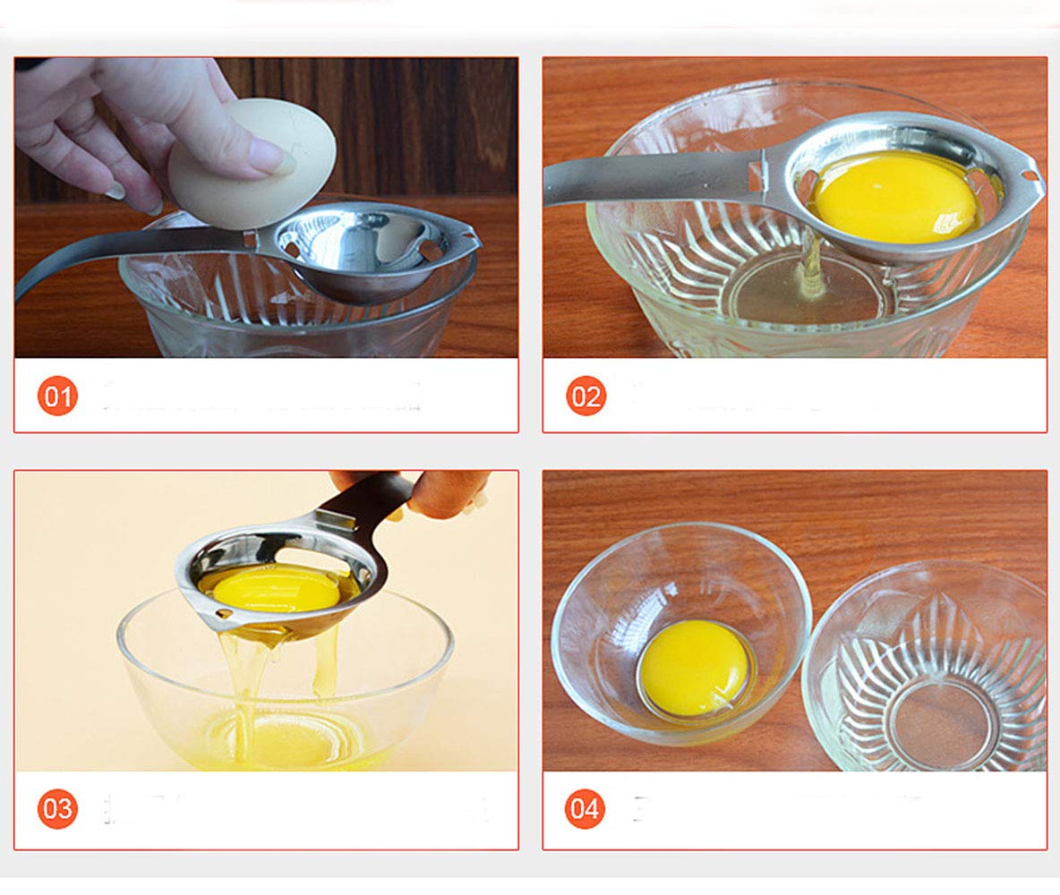 YUEMING Egg Separator Egg Yolk Separator Stainless Steel Egg White Yolk