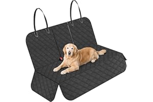 Eamefia Dog Car Seat Cover for Back Seat,New Upgraded Thickened Dog Car Seat Cover,Waterproof and Wear-Resistant Bench Back Seat Cover with Non-Slip Pad,Universal Size Fits Cars, Trucks, SUVs
