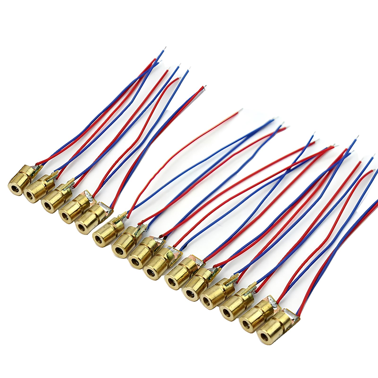 CESFONJER 15pcs 3V Red Dot Laser Head - 5mW 650nm Red Laser Diode