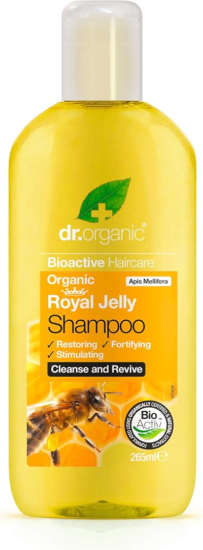 Dr Organic Royal Jelly Shampoo All Hair Types Natural Vegetarian Cruelty-Free