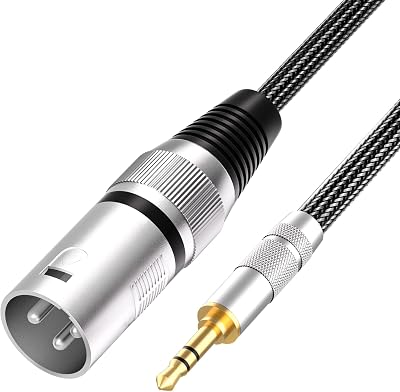 Tisino 3.5mm TRS to XLR Unbalanced Cable 1m Microphone Cord