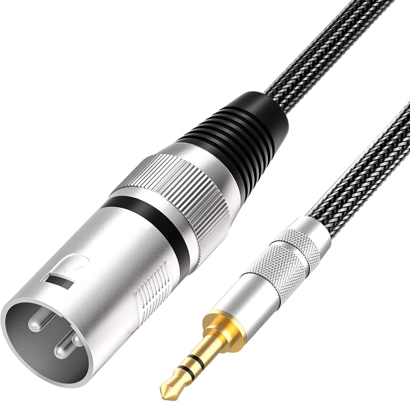 Tisino 3.5mm TRS to XLR Unbalanced Cable 1m Microphone Cord