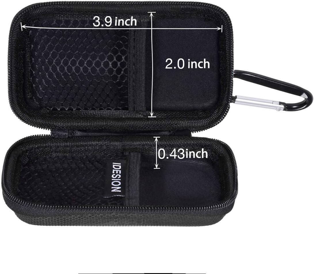 MP3 Player Case KINGTOP Durable Hard Shell Travel Carrying Case for MP3 MP4 Players,iPod Nano,iPod Shuffle,USB Cable,Earphones,Memory Cards,U Disk,Keys (Black)(3.9x2.0x0.43inch)