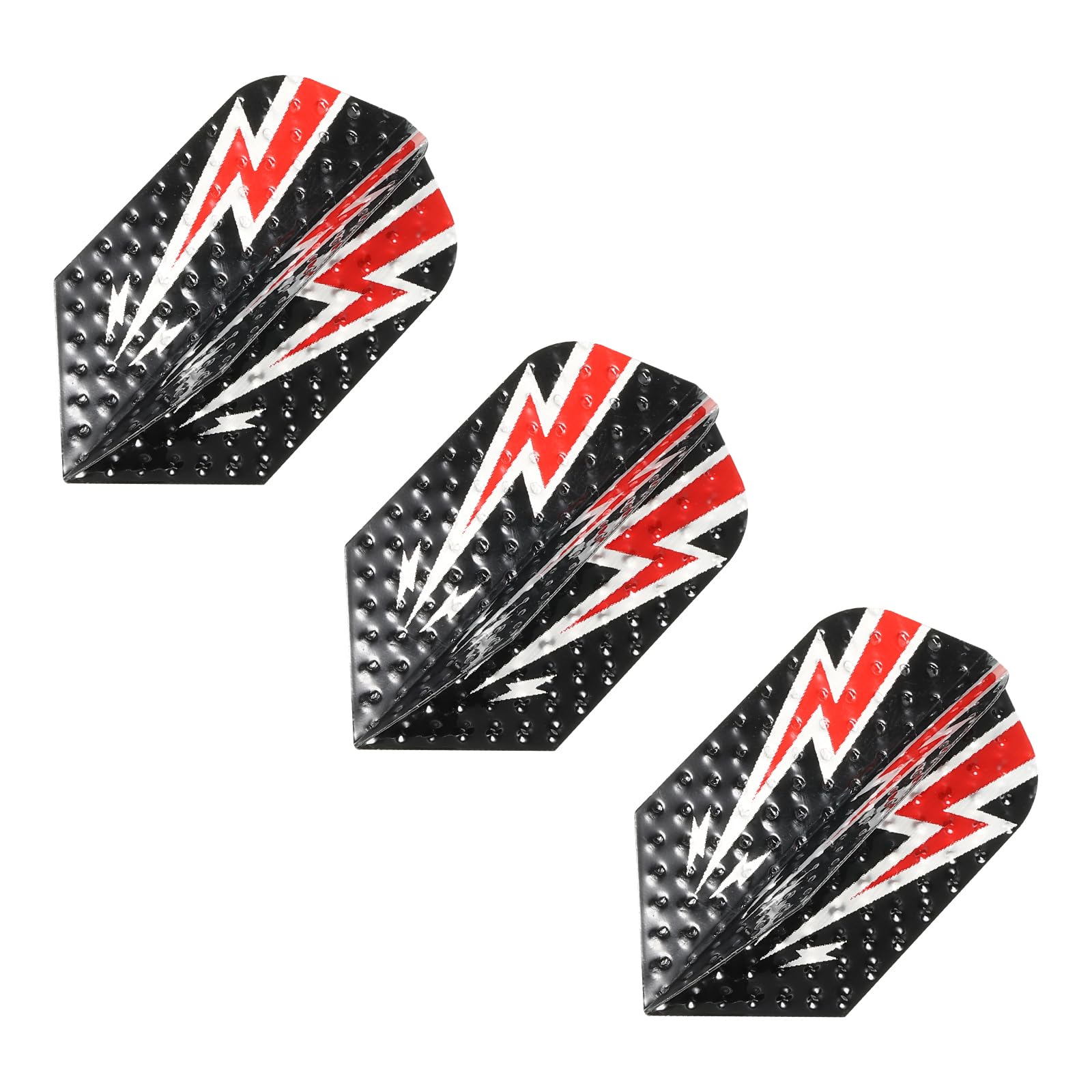 PATIKIL Slim Dart Flights, 3 Pack Aluminum Foil Unique Design Dart Accessories for Steel Tip Dart and Soft Tip Darts, Black Red