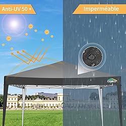 COBIZI 10x10 Ez Pop Up Canopy Tent, UPF