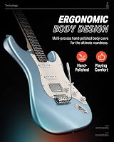 Donner DST-152R 39" Electric Guitar Kit HSS Split With Amp Bag Capo Strap view 3