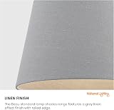 National Lighting Beau Grey Linen 18 Inch Lampshade E27 B22 GLS view 5
