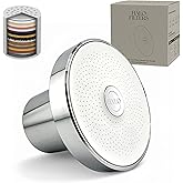 Halo Filters Filtered Shower Head - High Pressure Showerhead Filter for Hard Water, Enhances Hair & Skin Health, Minimizes Hair Loss, Preserves Color-Treated Hair, Water Softener