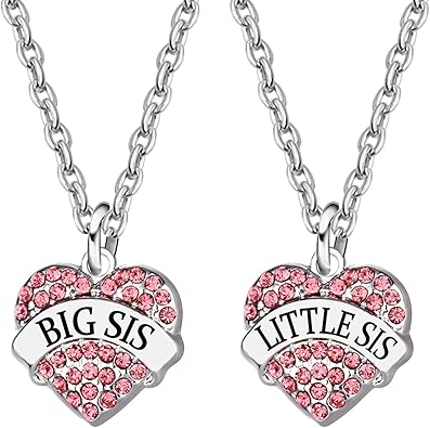 Regali Di Natale Sorella.Agr8t Collana Ciondolo Sorella Collana Grande Sorella Piccola Ciondolo Cuore Di Cristallo Regali Di Natale Per Le Donne Ragazze Amazon It Gioielli