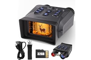 HITTYMOON Night Vision Goggles, 4K Night Vision Binoculars for Adults High Powered, 3.0” HD Night Vision Camera Infrared Goggles Scope and Day for Camping & Outdoor with 32GB TF Card, 10X Digital Zoom & 9 IR