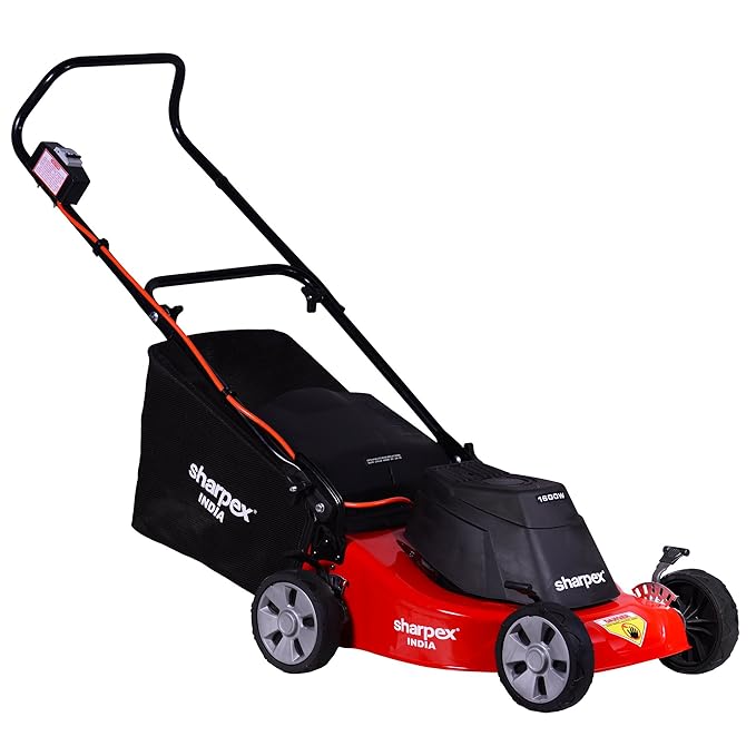 Sharpex Electric Lawn Mower Folding Handle and Detachable Collection