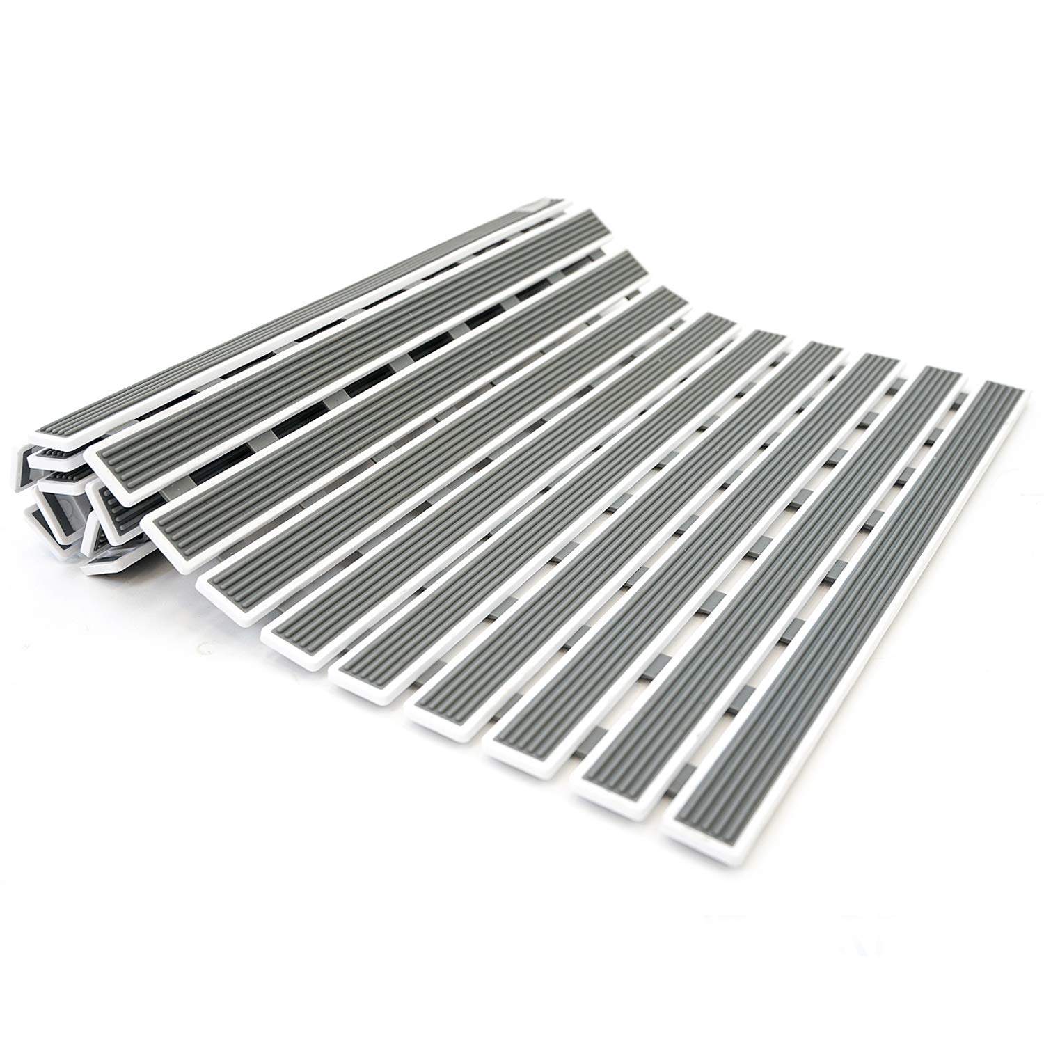 Tatkraft Bond Non-Slip Bath Mat, 62x40cm (24.4x15.7in), Fast Drying, Inside Shower/Bathtub Mat, Bathroom Floor Antislip Mat, PP frame and PVC anti-slip surface, 126 Strong Suctions Cups, Anti Mould