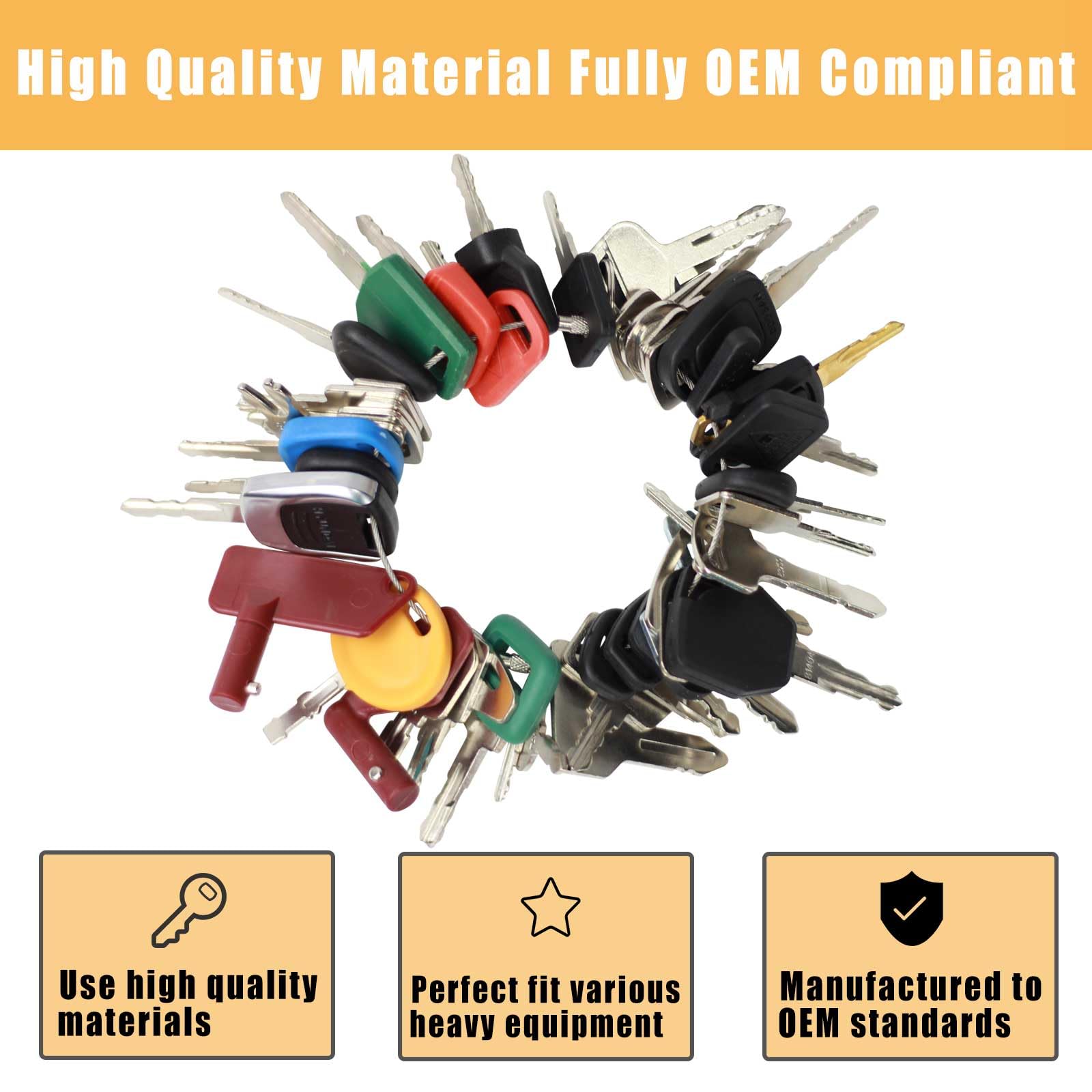 Mua 48 PCS Heavy Equipment Key Master Set Equipment Master Machine Keys ...
