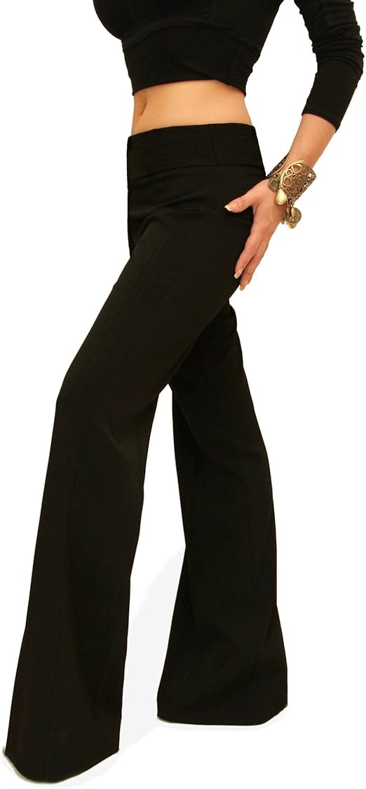 Blue Banana Hose mit Schlag Schwarz Gr 46 Amazon.de Bekleidung