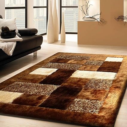 Global Home Polyester Floor Carpet Mat (20*32 Inch, Brown)