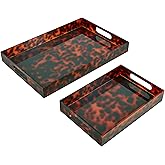 Mud Pie Tortoise Acrylic Tray; small 8" x 12" | large 12" x 18"