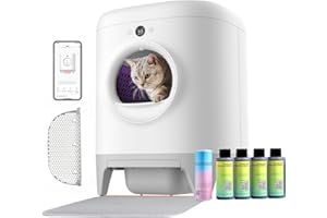 PETKIT New Updated PuraX Self-Cleaning Cat Litter Box, Scooping Free Automatic Cat Litter Box for Multiple Cats with Litter Mat, xSecure/Odor Removal/APP Control
