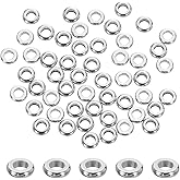 uxcell 100 Pcs Stainless Steel Spacer Beads, 3.5mm Flat Round Beads Metal Heishi Bead Long-Lasting Rondelle Disc Spacers for Bracelet Necklace Jewelry Making, Silver