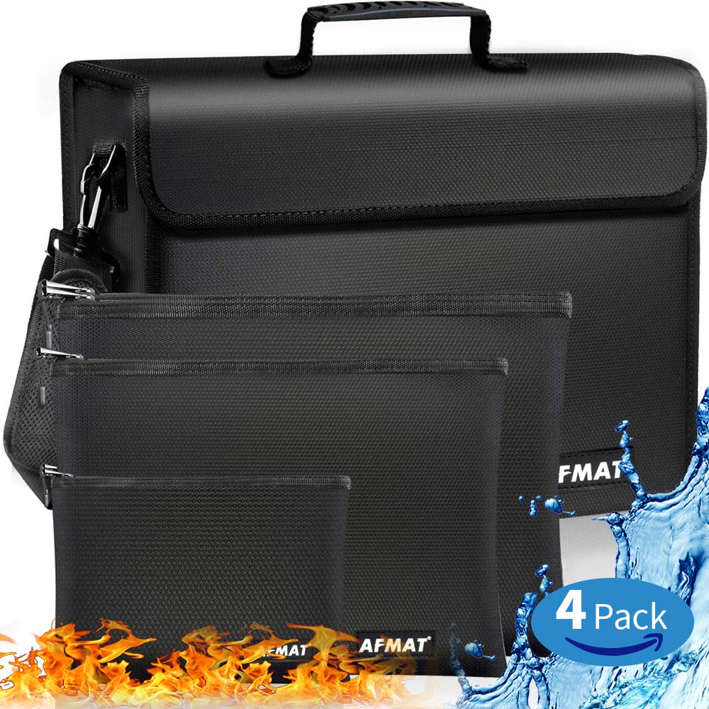 Bag Safe Folder Fireproof Resistant Water&Fire Layer 3 Bags, Document