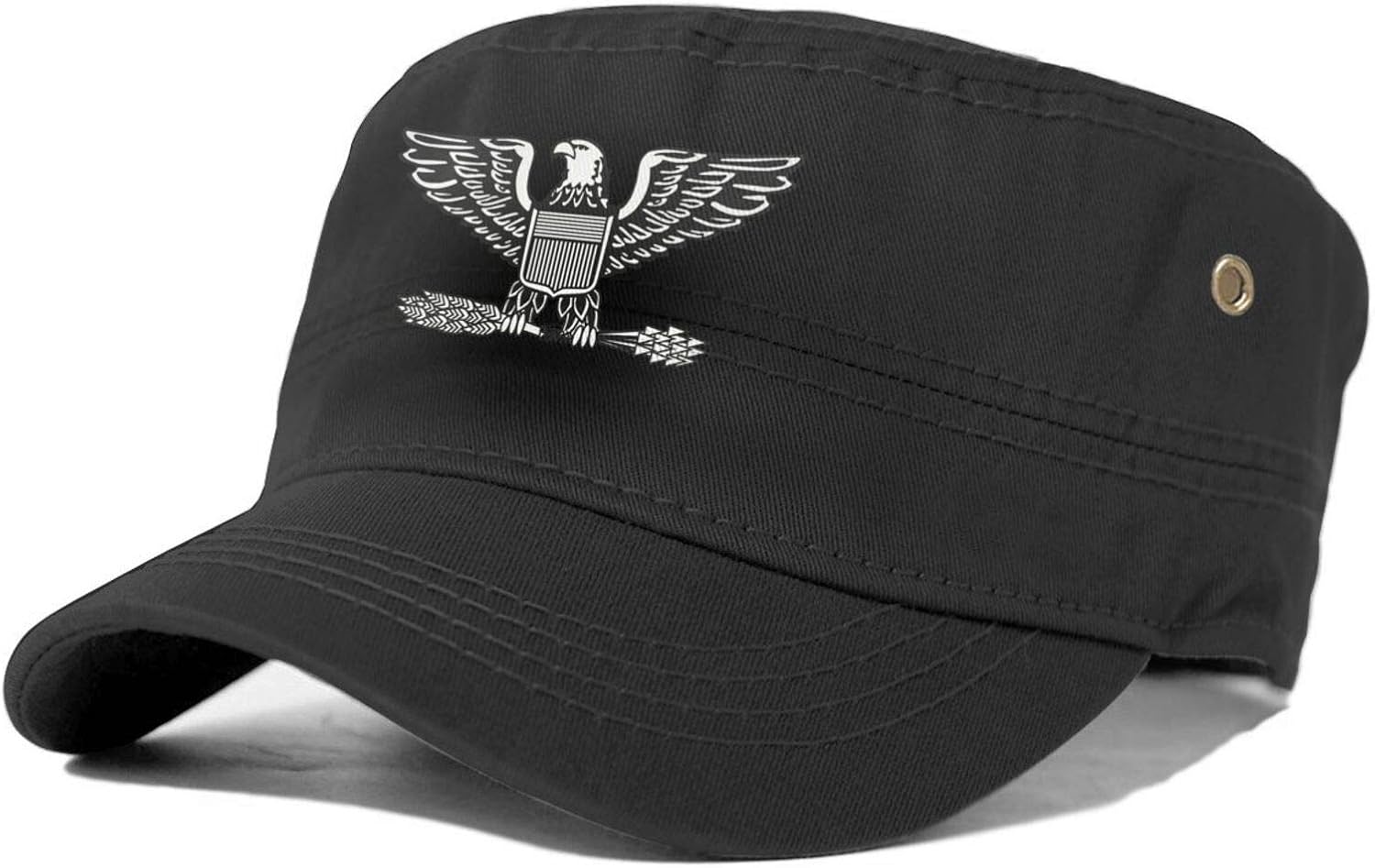 FLYYN US Army Colonel Logo Men s Army Cap Cadet Hat Flat Cap Black At